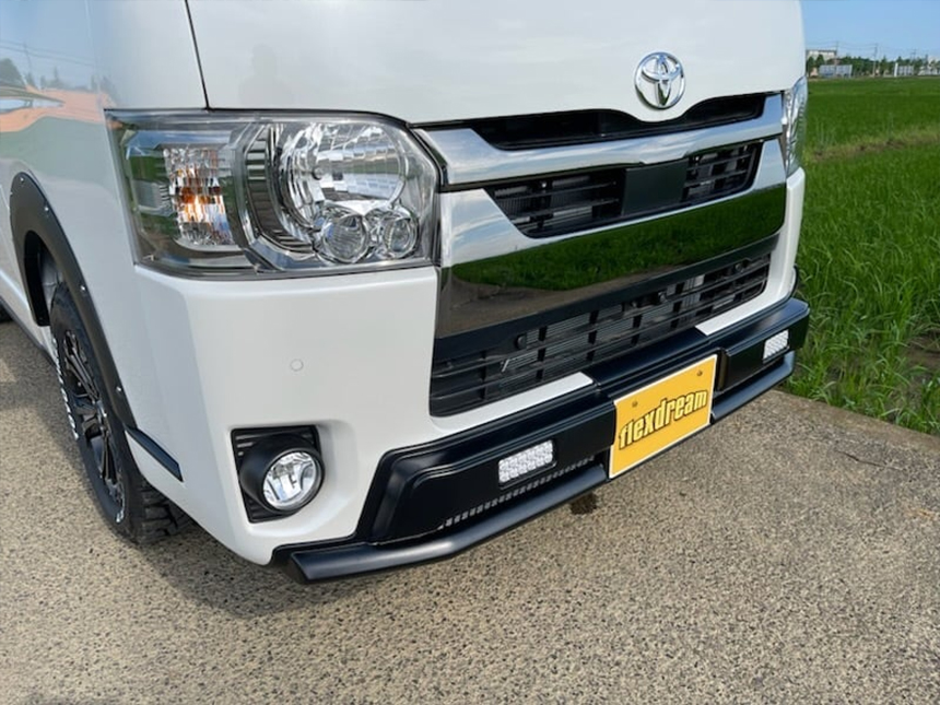 ハイエース 4型～現行モデル 標準ボディー用 MONOBOX フロントバンパープロテクター（LEDマーカーランプ付）
