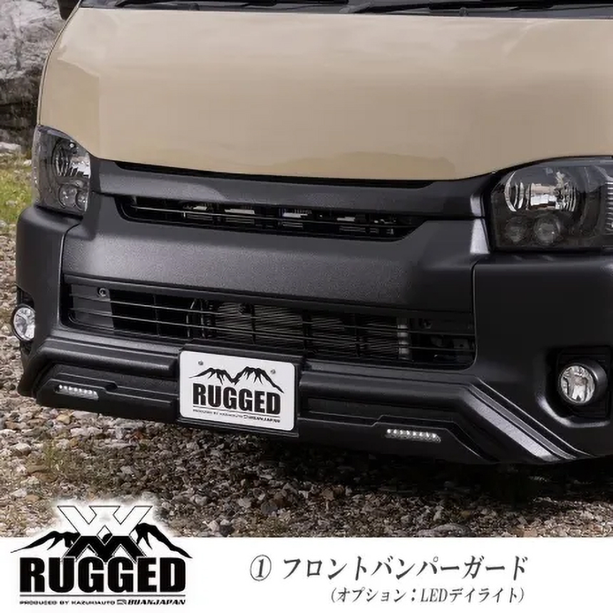 ハイエース 4型～現行モデル ワイドボディー用 RUGGED XX エアロ4点