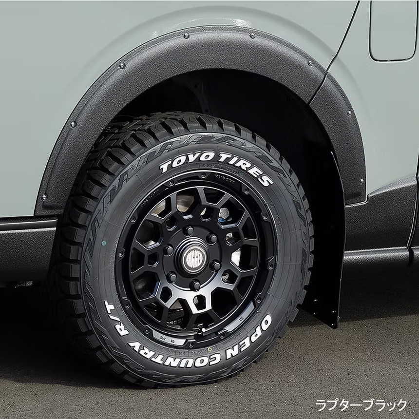 ハイエース RUGGED X UP-STYLEオーバーフェンダー。 カスタムパーツ