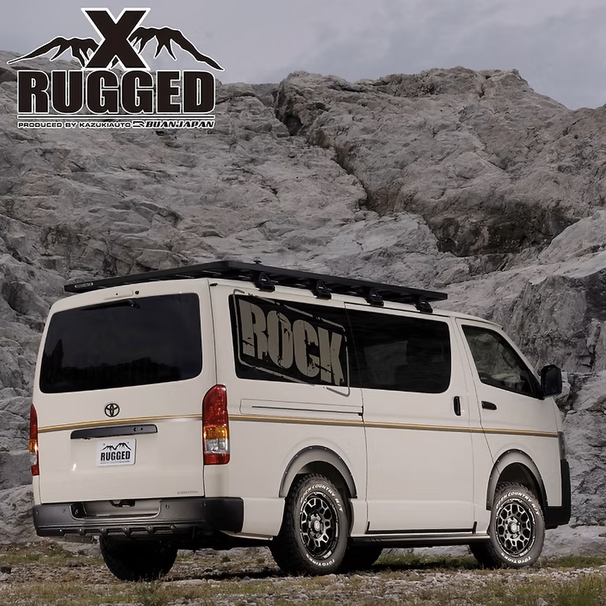ハイエース 標準ボディ用 RUGGED X リアバンパーディフェンダー
