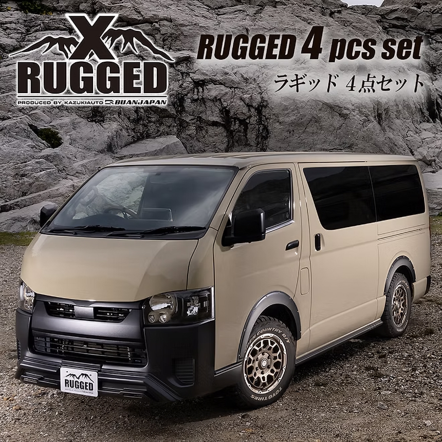 ハイエース 標準ボディ用 RUGGED X エアロ4点セット