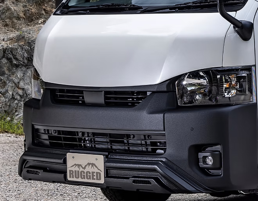 ハイエース 4型～現行モデル ワイドボディー用 RUGGED XX フロントバンパーガード