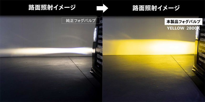 ハイエース 7型~純正LEDフォグランプ用 ヴァレンティ LEDフォグランプバルブ(イエロー)