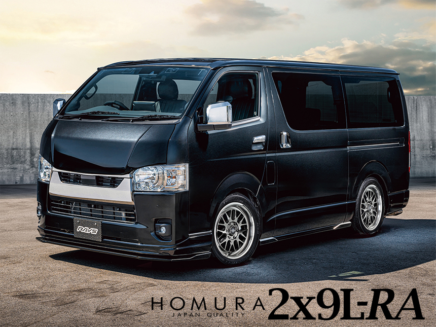 ハイエース HOMURA 2×9L-RA JET BLACK EDITION 18インチホイール&タイヤセット