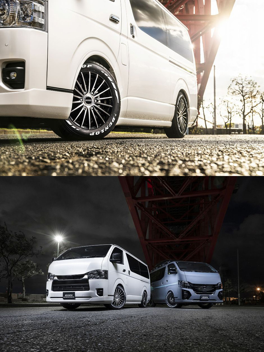 ハイエース ESSEX EF-17 17インチホイール＆タイヤセット